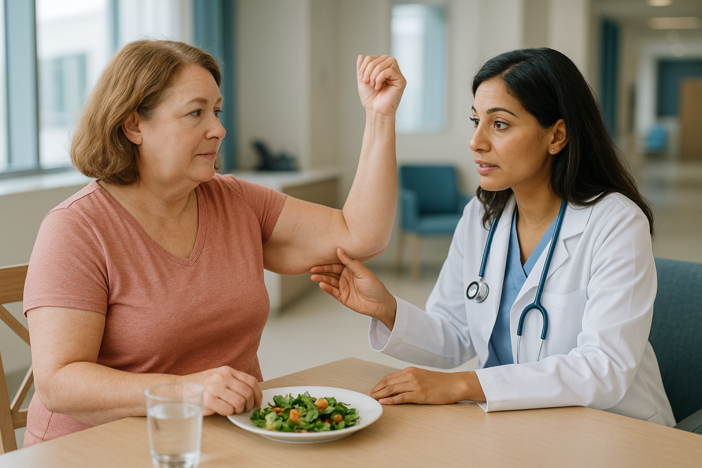 Doctor consulting patient about diet and nutrition: When only a full incision will do