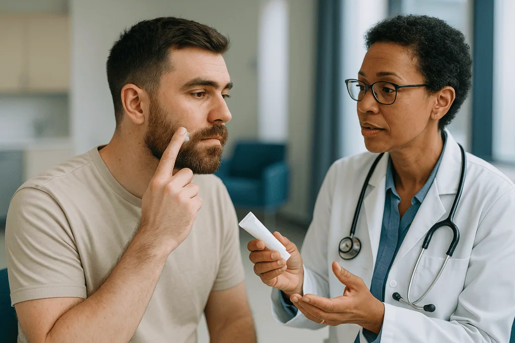Doctor consulting patient about medication or treatment: Which treatments do clinicians usually reach for first?