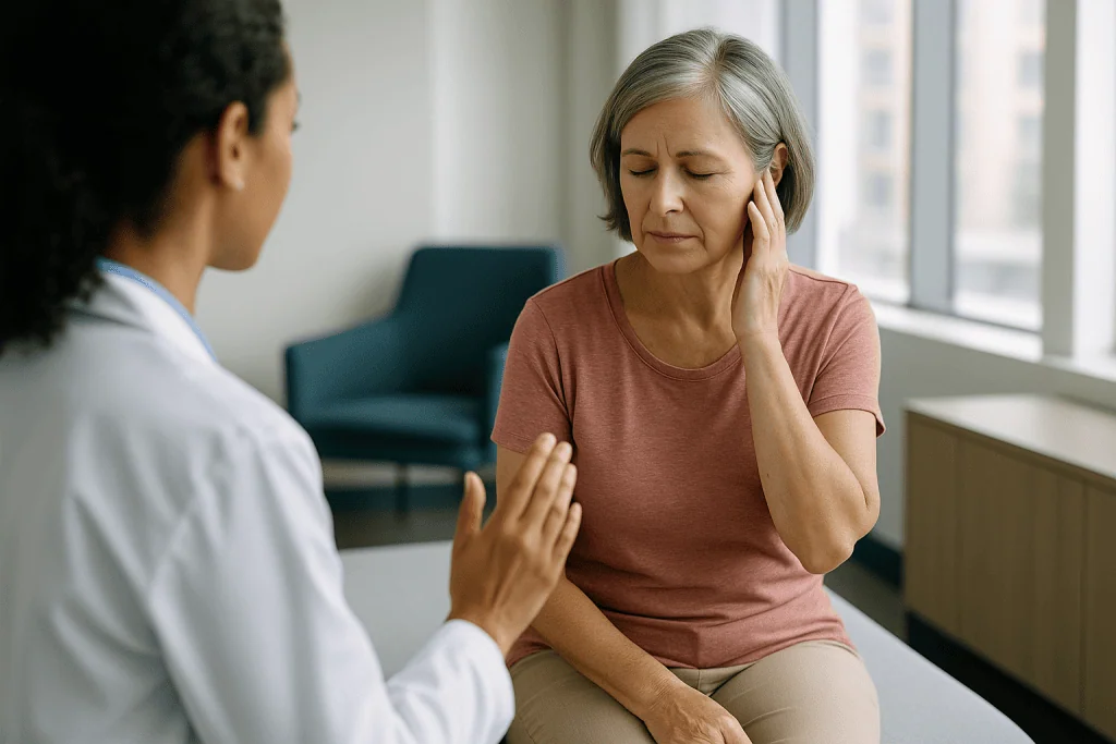 Healthcare provider consulting with middle-aged woman about pain: Who gets BPPV, and how common is it?