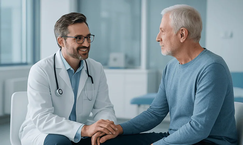 Doctor and patient in consultation at Acibadem Hospital.