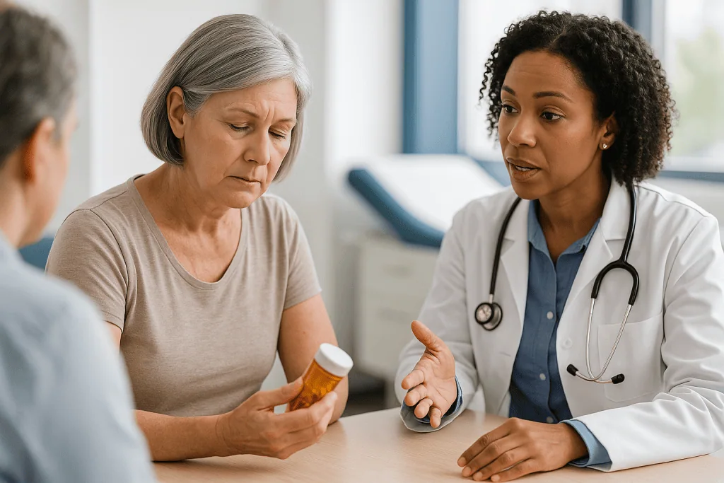 Doctor consulting patient about medication in clinic: Why do doctors not recommend glucosamine?