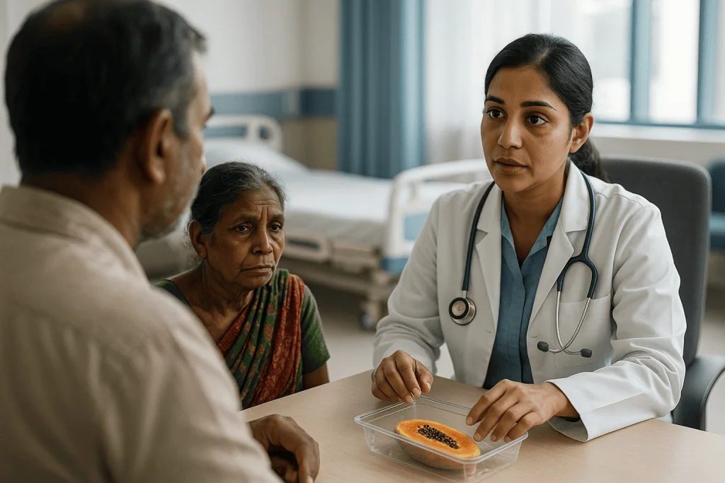 Doctor consulting with patients in clinical setting — Why do Nipah virus outbreaks keep happening in Kerala and Bangladesh?