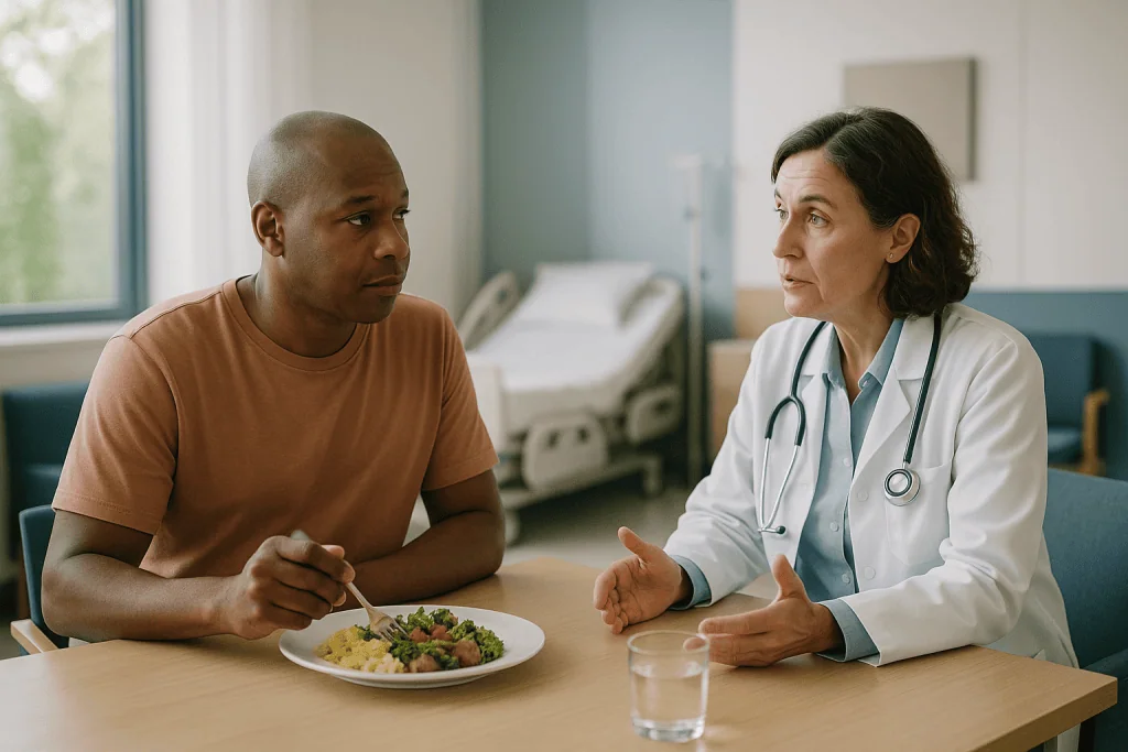 Doctor consulting patient about food and nutrition: Why the AIS gonadectomy decision is more debated than it used to be