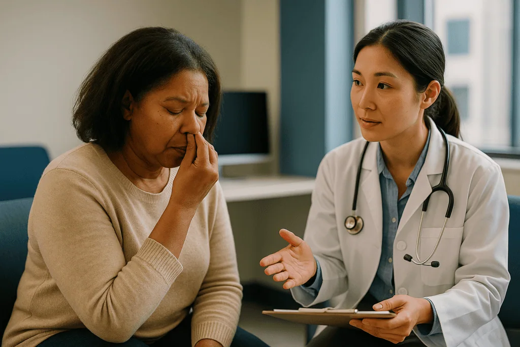 Doctor consulting patient in clinical office setting: Why the sleep history matters more than most people expect