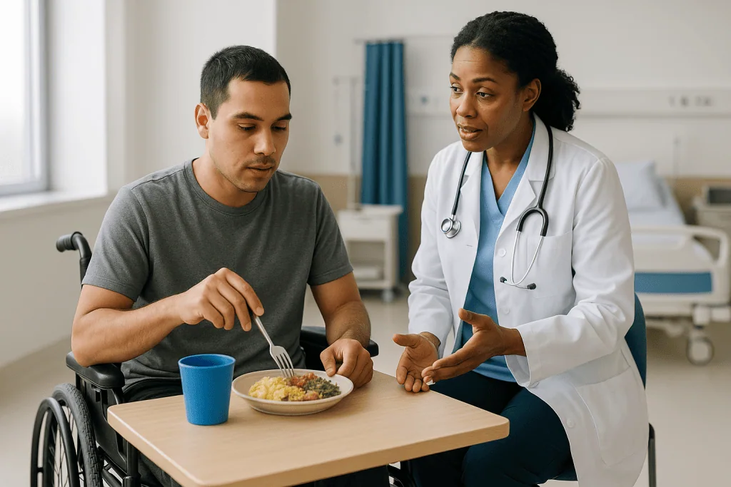 Doctor consulting patient with meal during medical visit: Why there is no single proven treatment for AFM