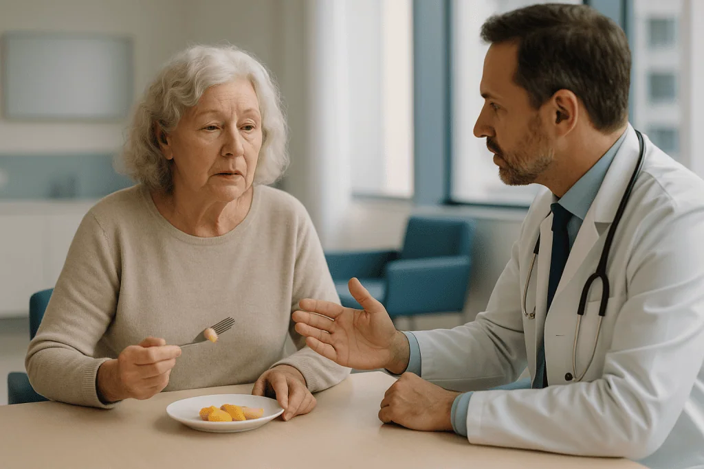 Doctor consulting elderly patient during meal: Why these diagnoses are harder to pin down than most
