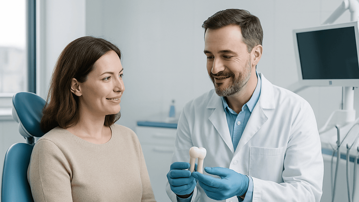 Zirconium Crown Treatment Step by Step: Tooth Shaping, Digital Design and the Fitting Visit