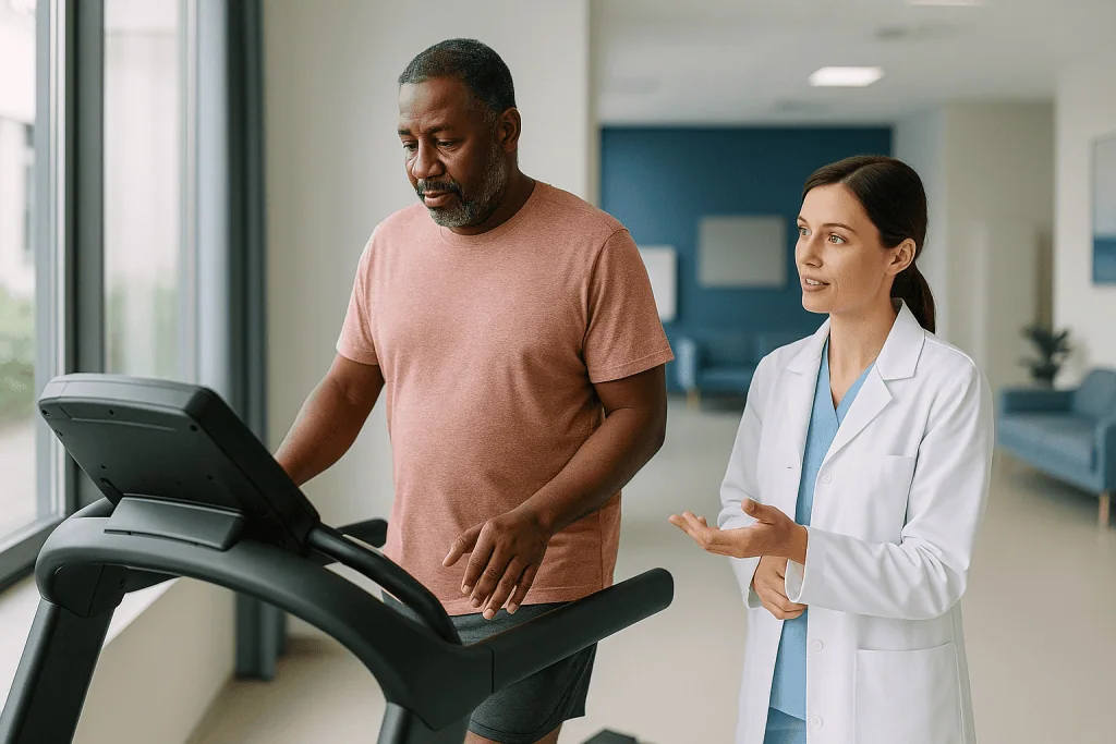 Doctor consulting patient on treadmill in modern clinic: Akkermansia and metabolic health: what the mouse studies found