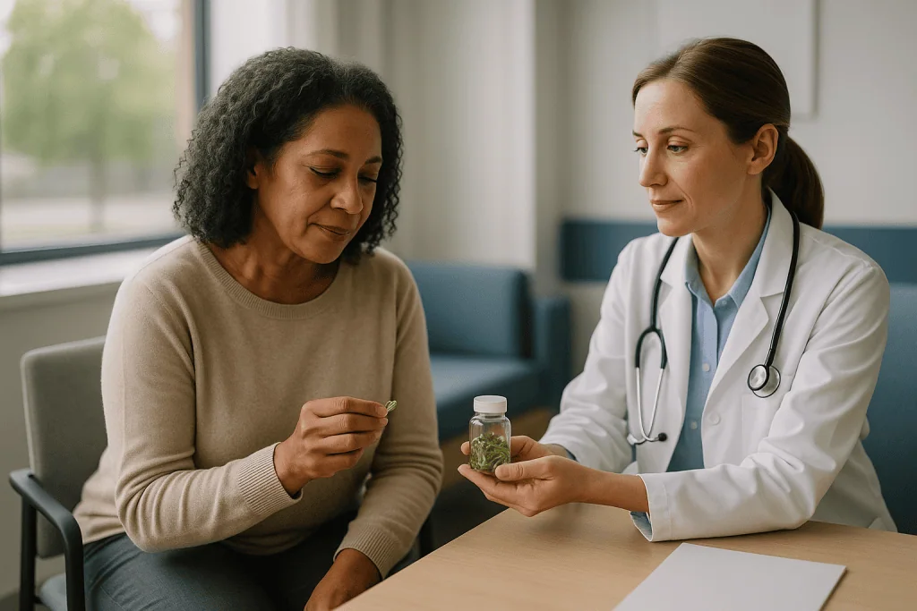 Doctor consulting patient about supplement or medication: Algae omega 3: how the plant-sourced option compares