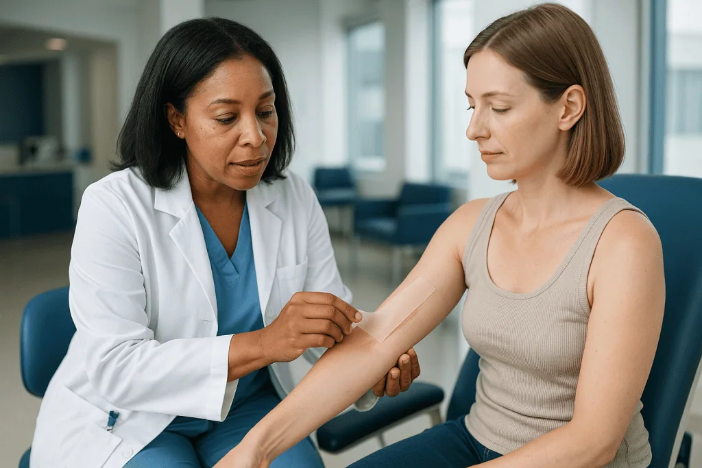 Doctor examining patient's arm during consultation: How do silicone scar sheets actually work?