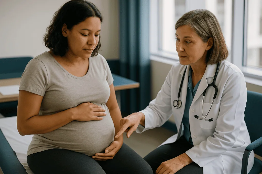 Pregnant woman consulting with female obstetrician doctor: How does pregnancy change von Willebrand factor levels?