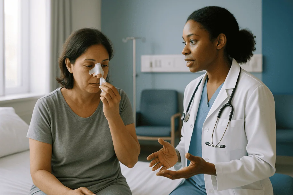 Doctor consulting with patient in clinical setting: SMR surgery recovery: what the first 24 to 48 hours feel like