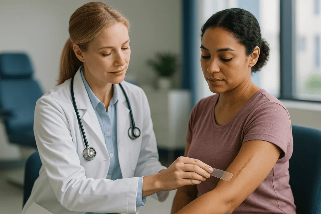 Doctor examining patient's arm during medical consultation: What changed recently