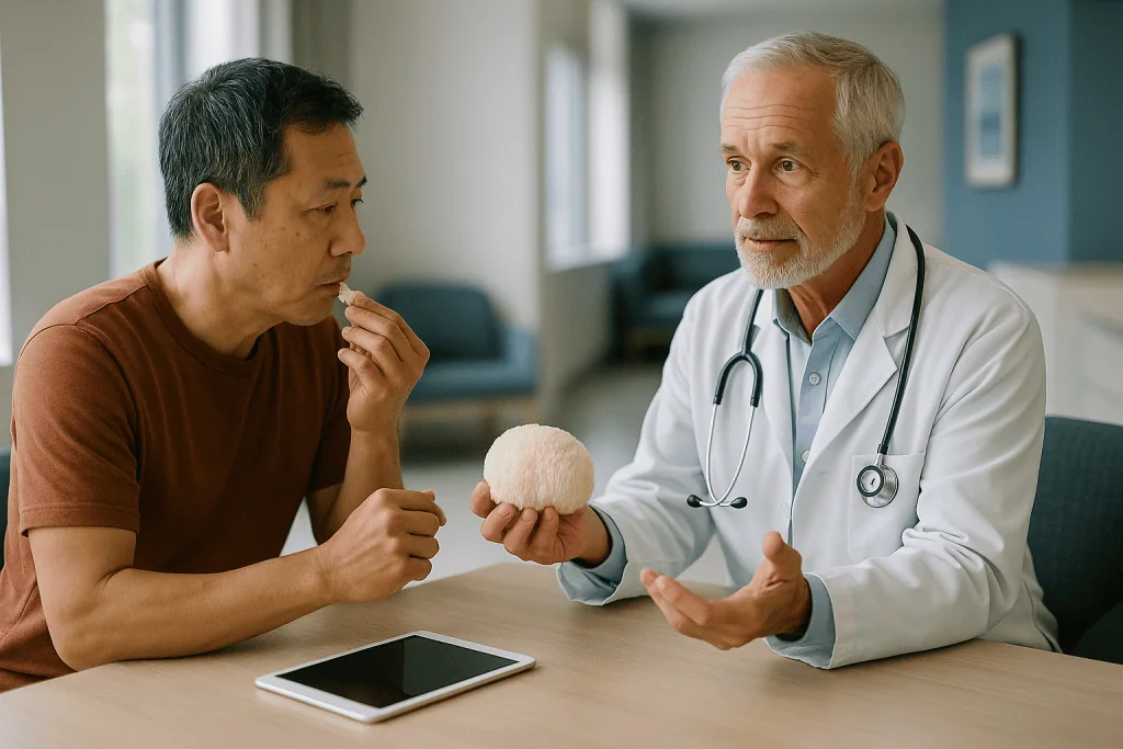 Doctor consulting patient about supplement or treatment: What changed recently