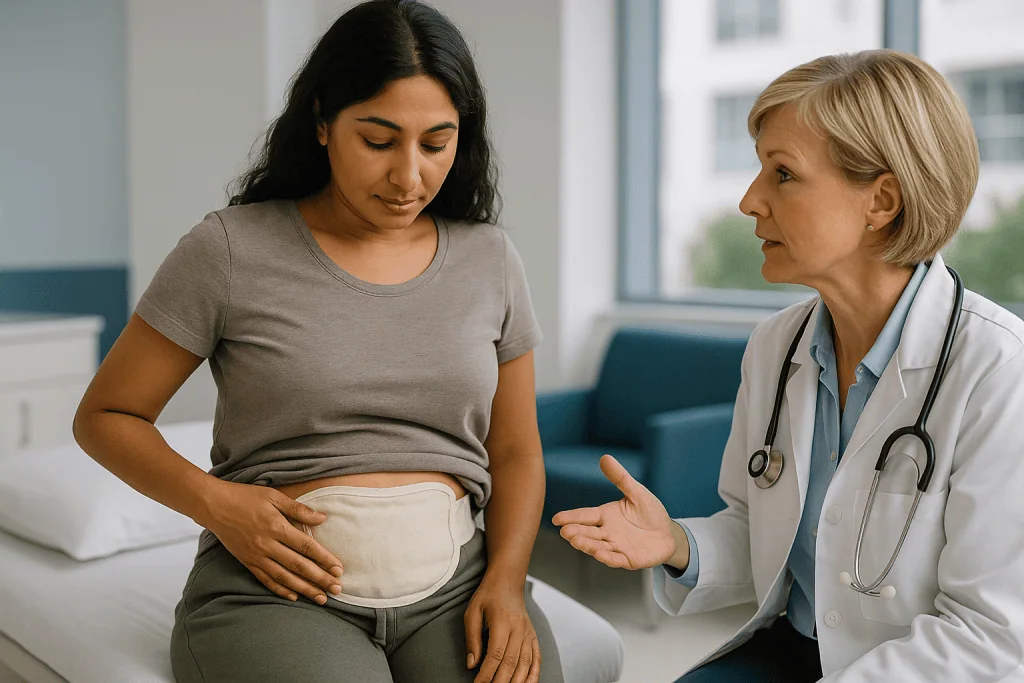 Pregnant woman in consultation with female doctor: What changed recently