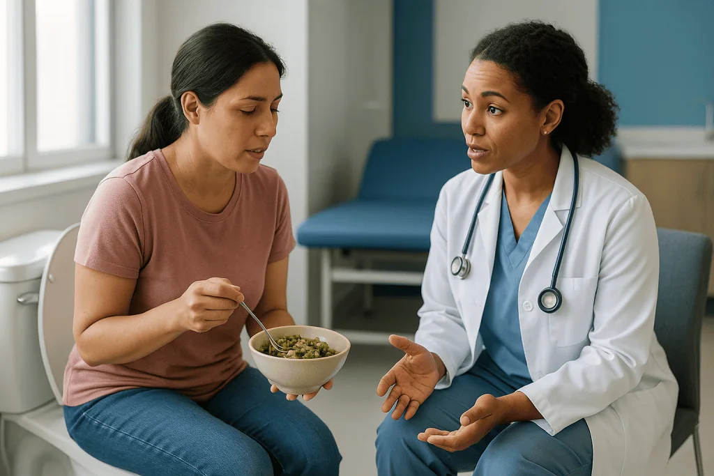Doctor consulting patient about diet and digestive health: What changed recently