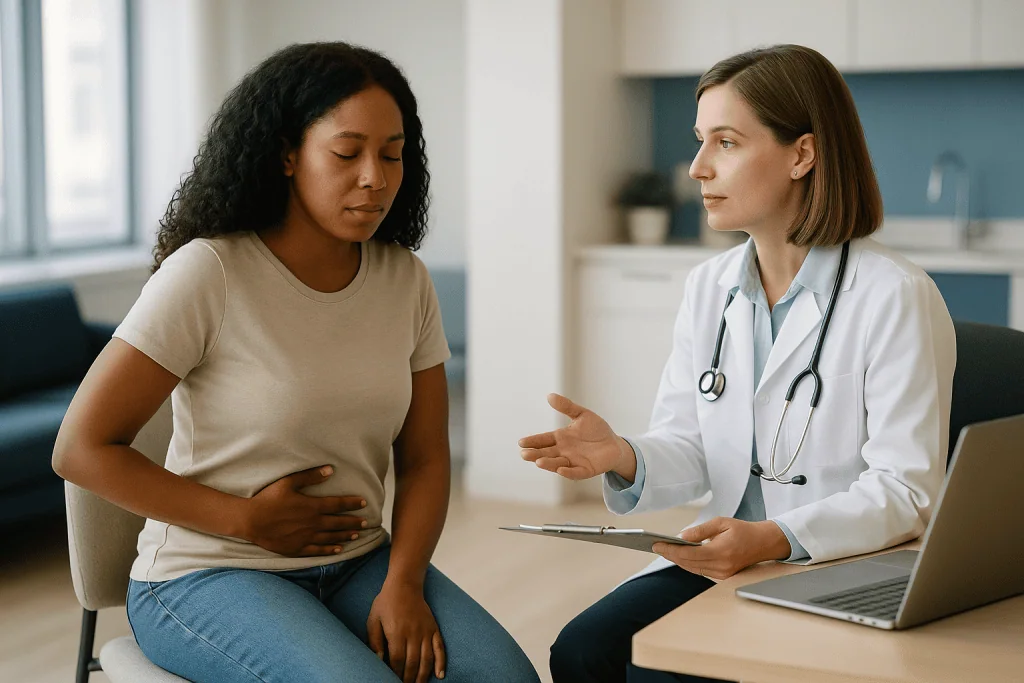 Female patient consulting with female doctor in clinic: What changed recently