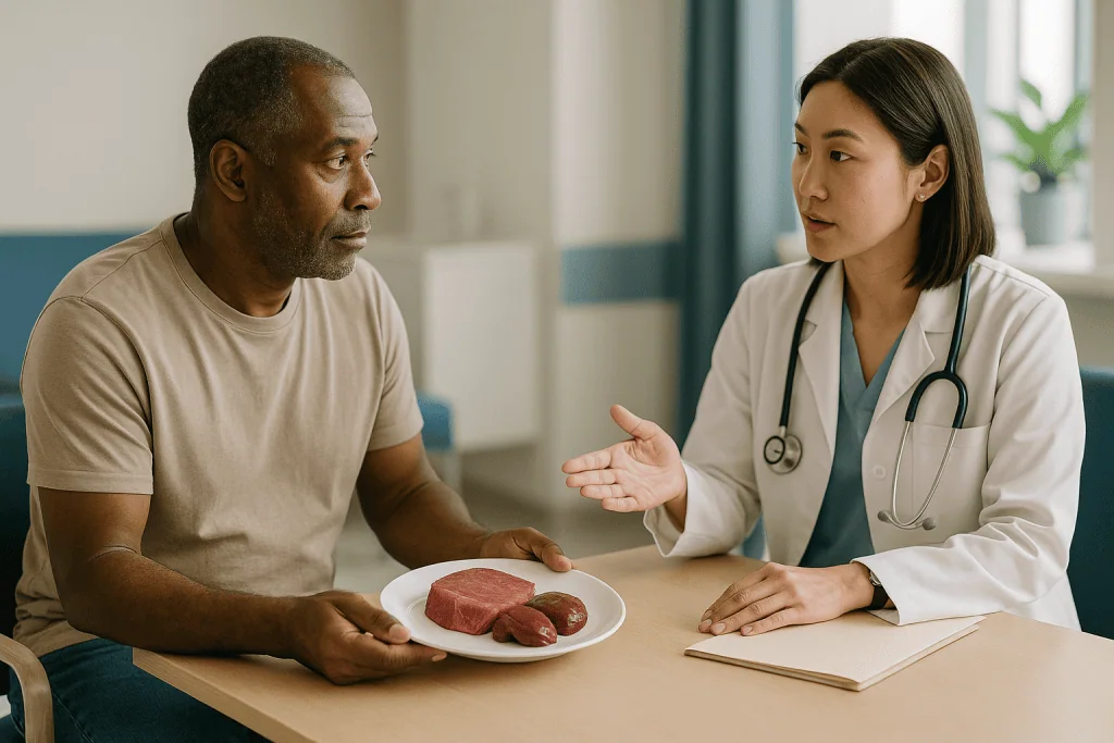 Doctor consulting patient about dietary nutrition and meat: What changed recently, and why the topic is trending