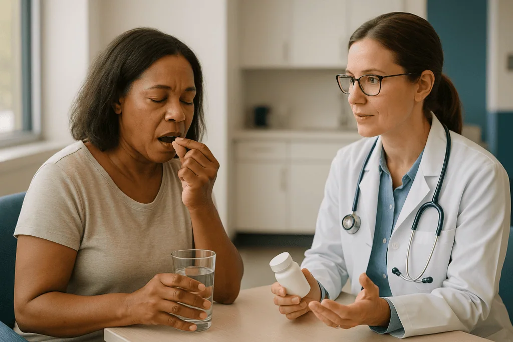 Doctor consulting patient about medication in clinical setting: What changed recently in malaria prevention