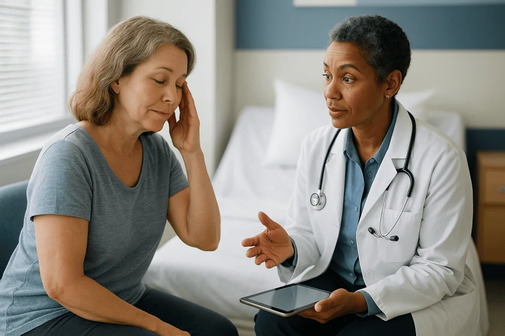 Doctor consulting with patient about medical condition: What changed recently: why cognitive shuffling is trending now