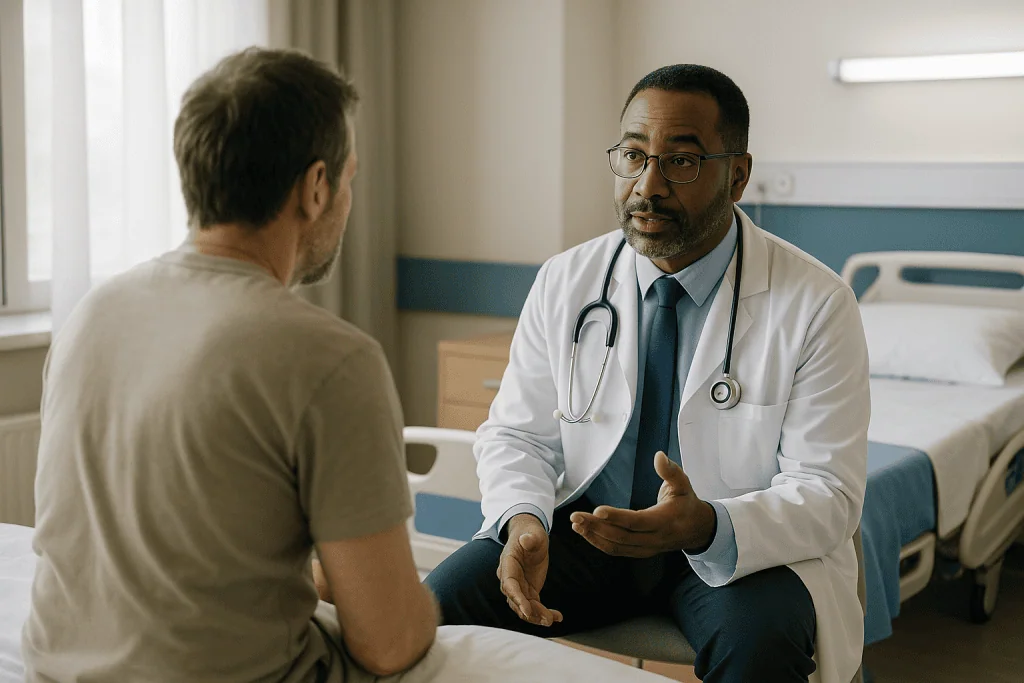 Doctor consulting with patient in clinical setting: What changed recently: why sleep moved to the front of the health agenda