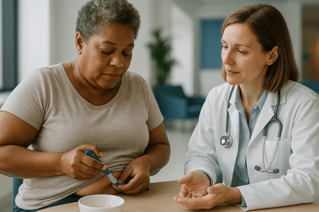 Doctor consulting patient, possible blood glucose testing: What changed recently with GLP-1 medications
