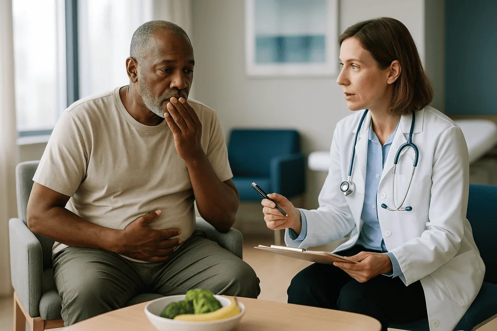 Doctor consulting patient about health concerns: What does high uric acid do to your body?