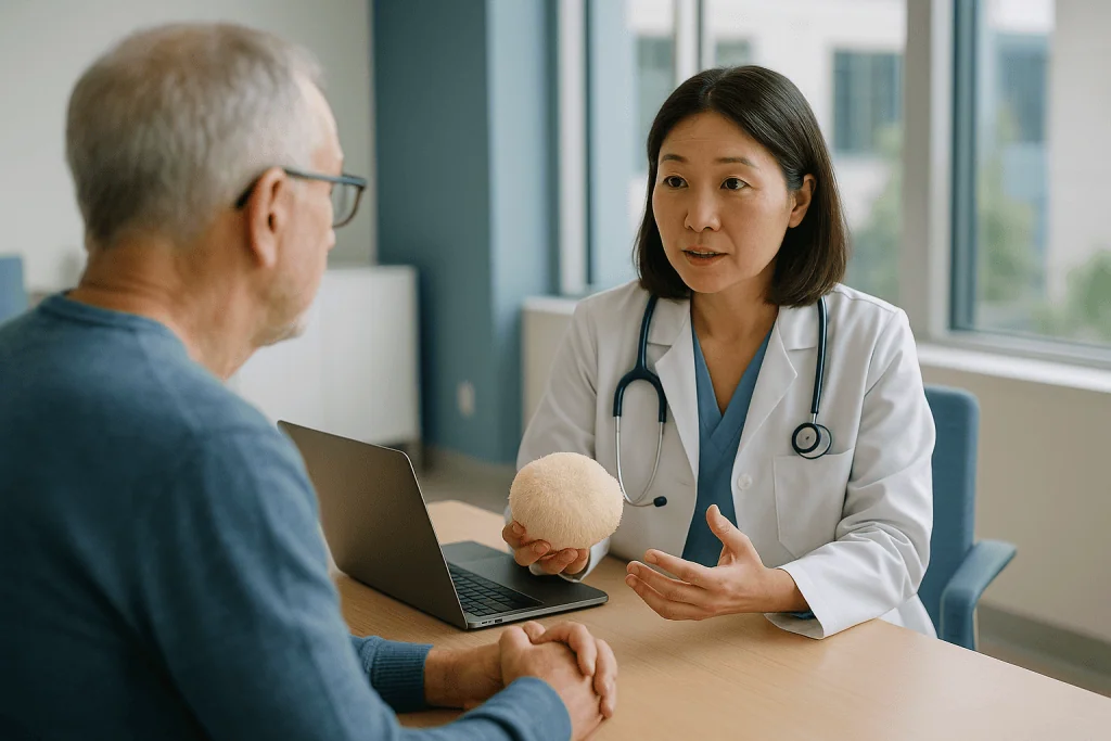 Doctor consulting elderly patient in clinical office setting: What the evidence actually says, graded by strength