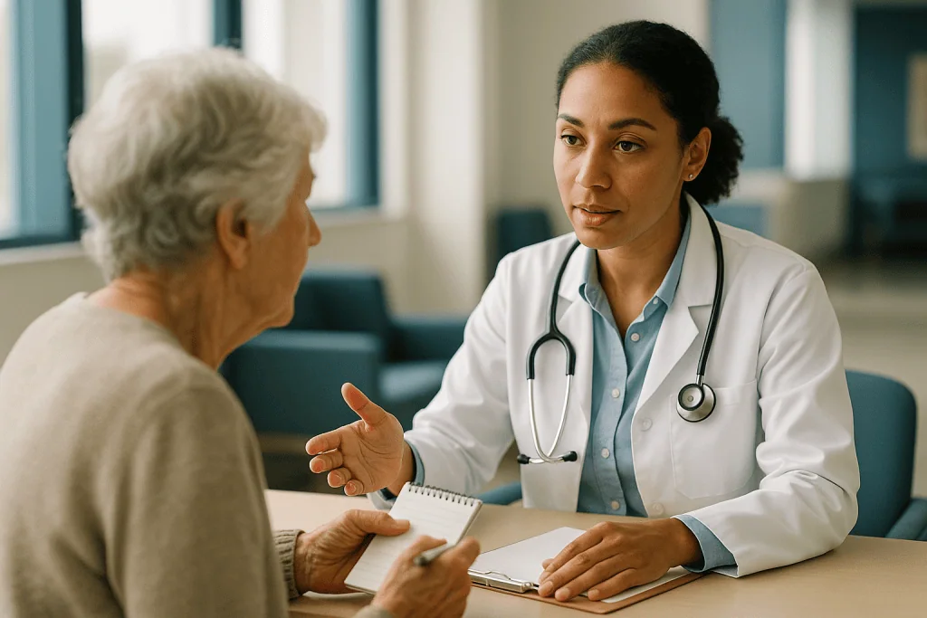 Doctor consulting with elderly patient in clinical setting: What the evidence actually says, graded by strength