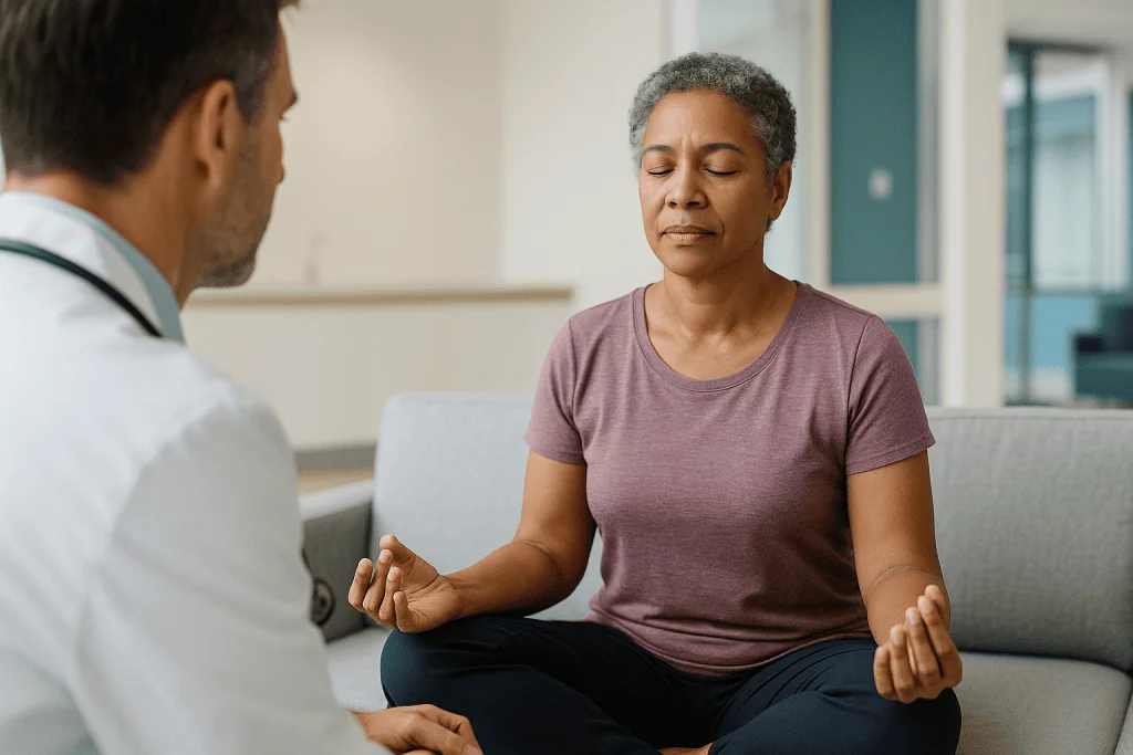 Doctor consulting with patient in clinical setting: What the evidence actually says: grading meditation benefits
