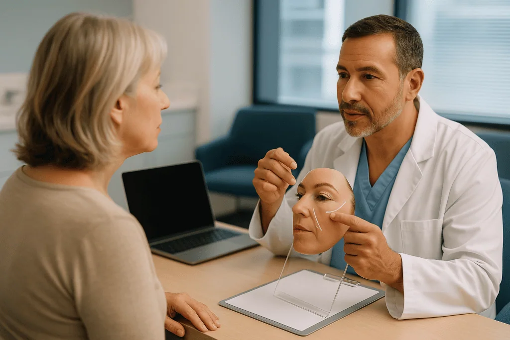 Doctor consulting female patient about facial procedures: Which facial procedures are commonly done together?