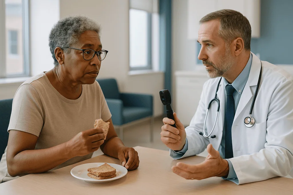 Doctor showing otoscope to patient eating toast: Who usually benefits from a second opinion, and when waiting is the wrong m