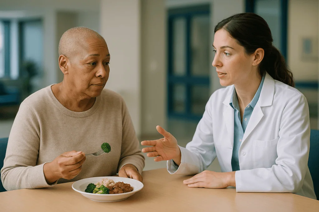 Doctor consulting patient about diet and nutrition: Why a TP53 mutation in CLL changes the plan more than any other result