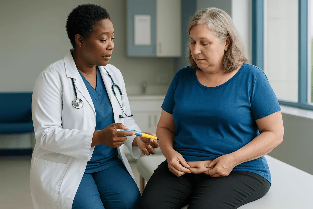 Doctor consulting with patient about health condition: Why did compounded tirzepatide exist in the first place?