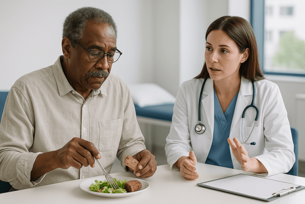 Doctor consulting patient about diet and nutrition: Why sarcoidosis heart block deserves special attention